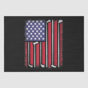 Funny Golf American Flag Golf Speler Golfe Tissuepapier