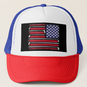 Funny Golf American Flag Golf Speler Golfe Trucker Pet