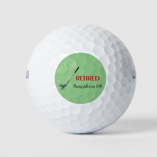 Funny Golf Balls, in ruste Quote, Cool Golfer Logo Golfballen (Voorkant)