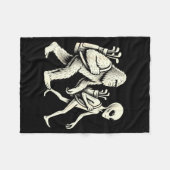 Funny Golf Bigfoot Sasquatch Alien Ufo Golfer  Fleece Deken (Voorkant (Horizontaal))