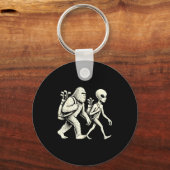 Funny Golf Bigfoot Sasquatch Alien Ufo Golfer  Sleutelhanger (Voorkant)