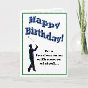 Funny Golf Birthday Kaart