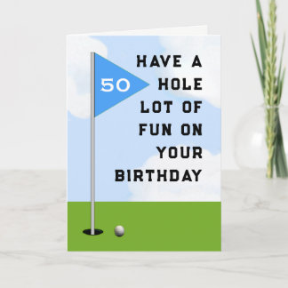 Funny Golf Birthday Kaart