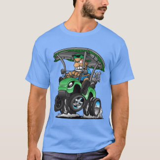 Funny Golf Cart Cartoon Golf Car and Golfing Humor T-shirt
