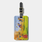 Funny golf chase bagagelabel (Voorkant verticaal)