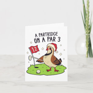 Funny Golf Christmas Shirt Partridge Par 3 Funny P Kaart