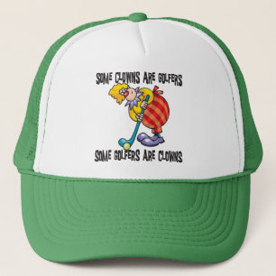 Funny Golf Clown Golfing Trucker Pet