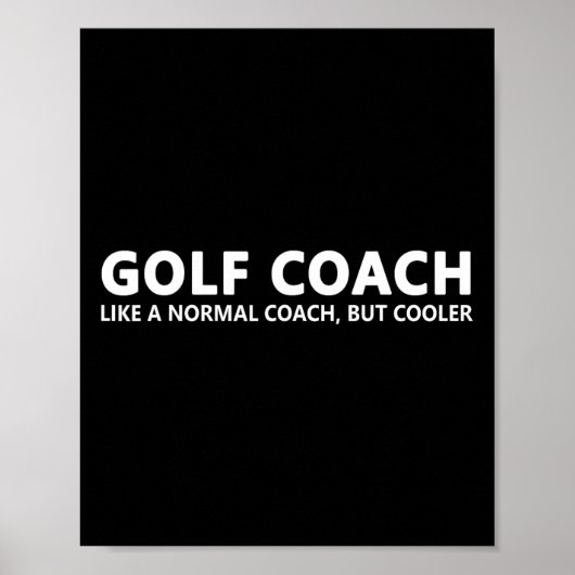 Funny Golf Coach Definition Golf Coach Poster (Voorkant)