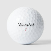 Funny Golf Dad Trash Talk Entitled Parody Script A Golfballen (Voorkant)