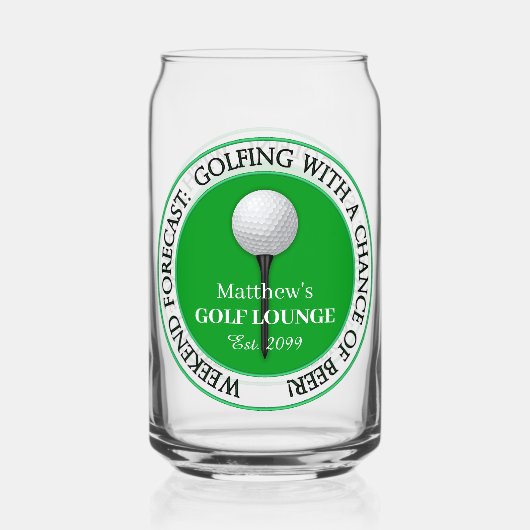 Funny Golf Golfing Boule de golf La bière peut ver (Recto)