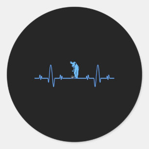 Funny Golf Heartbeat Shirt - Golfers Mannen Vrouwe Ronde Sticker