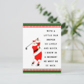 Funny Golf Holiday Briefkaarten (Staand voorkant)