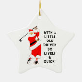 Funny Golf Holiday Gift Keramisch Ornament (Voorkant)