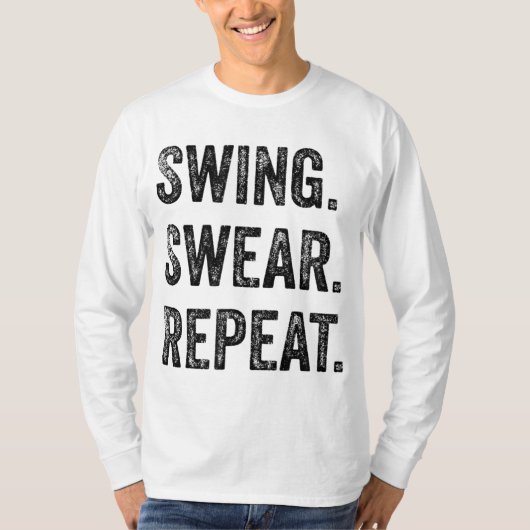 Funny Golf Hommes femmes à coudre Sweat Répéter Go (Devant)