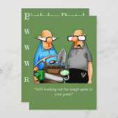 Funny Golf Humor Birthday Uitnodiging (Voorkant / Achterkant)