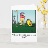 Funny Golf Humor Blank Wenskaart Kaart (Gele Bloem)