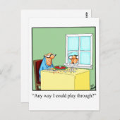 Funny Golf Humor Briefkaart (Voorkant / Achterkant)