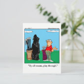 Funny Golf Humor Briefkaart (Staand voorkant)