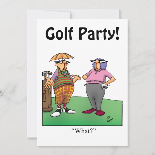 Funny Golf Humor Party Kaart (Voorkant)