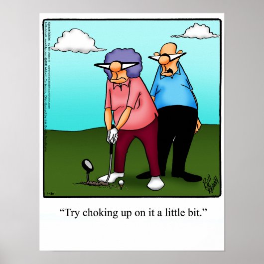 Funny Golf Humor Poster Gift (Voorkant)