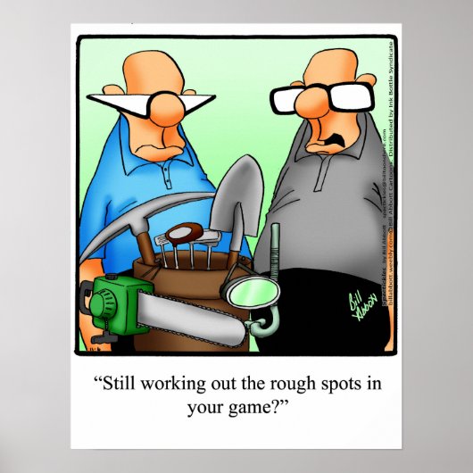 Funny Golf Humor Poster Gift (Voorkant)