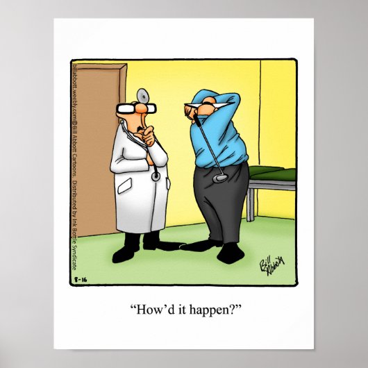 Funny Golf Humor Poster Gift (Voorkant)