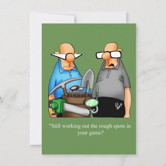 Funny Golf Humour Anniversaire Invitation (Devant)