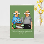 Funny Golf Humour carte d'anniversaire (Fleur jaune)