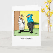 Funny Golf Humour Carte de voeux pour lui (Fleur jaune)