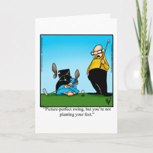 Funny Golf Humour Carte de voeux vierge