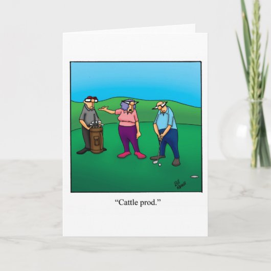 Funny Golf Humour Carte de voeux vierge (Devant)