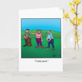 Funny Golf Humour Carte de voeux vierge (Fleur jaune)