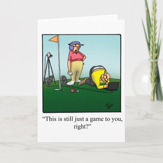 Funny Golf Humour Carte de voeux vierge (Devant)