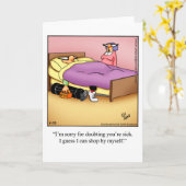 Funny Golf Humour Carte de voeux vierge (Fleur jaune)