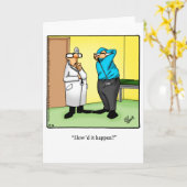 Funny Golf Humour Carte de voeux vierge (Fleur jaune)