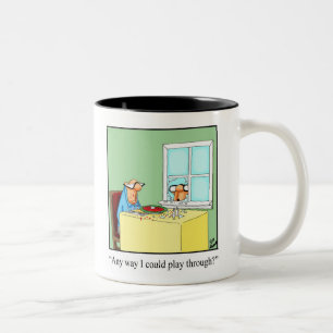 Funny Golf Humour "Jouer à travers" Mug