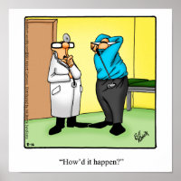 Funny Golf Humour Poster Cadeau