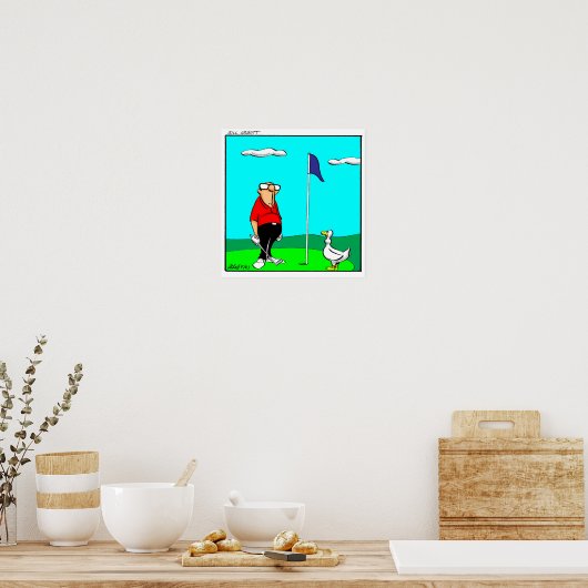 Funny Golf Humour Poster Cadeau (Cuisine)