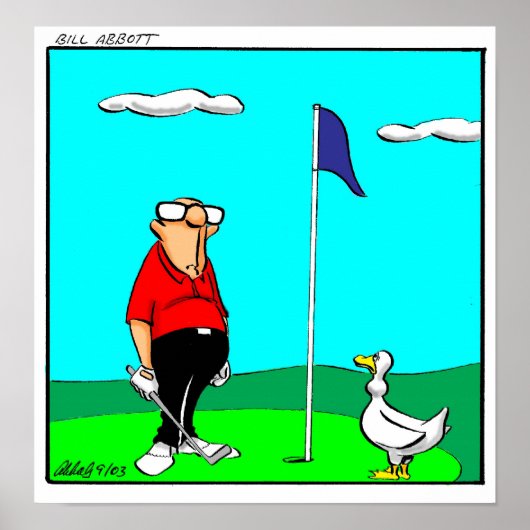 Funny Golf Humour Poster Cadeau (Devant)