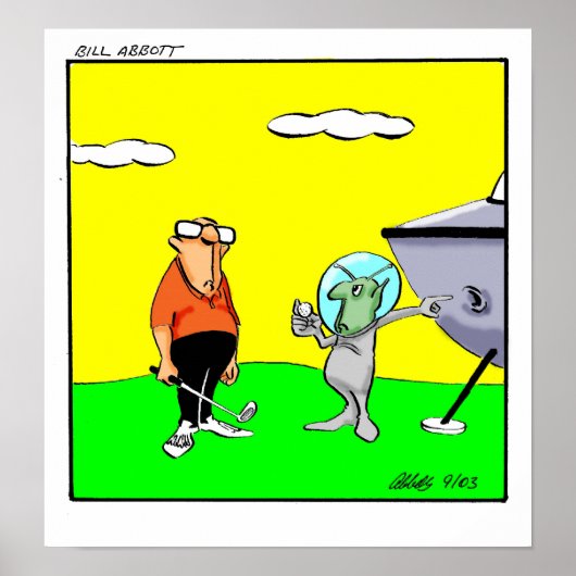 Funny Golf Humour Poster Cadeau (Devant)