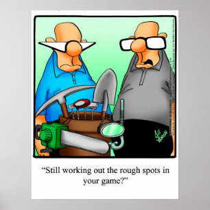 Funny Golf Humour Poster Cadeau