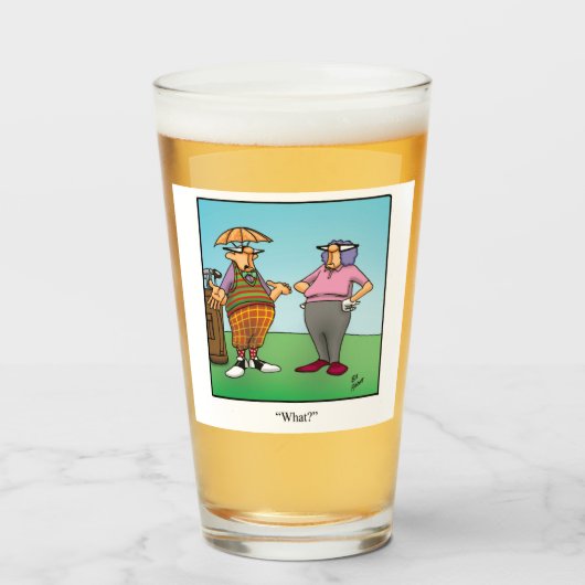 Funny Golf Humour Verre de bière (Devant (rempli))