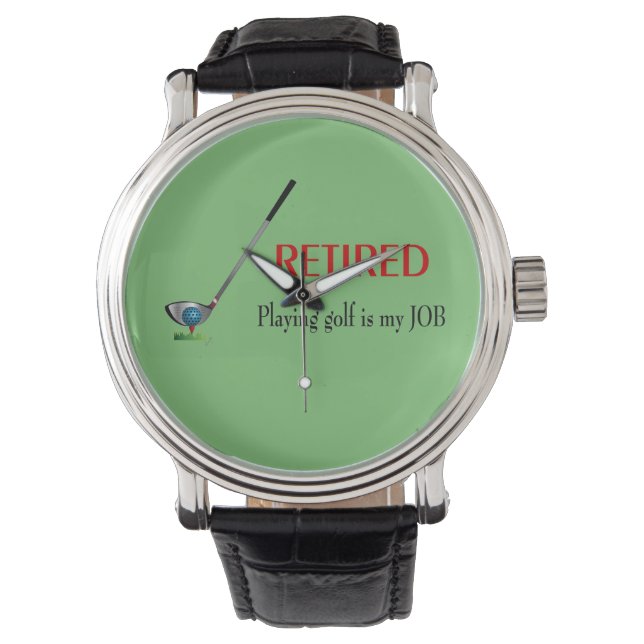 Funny Golf in ruste Quote, Cool Golfer Graphic Horloge (Voorkant)