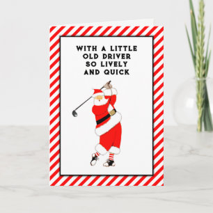 Funny Golf Kerstmis Feestdagen Kaart