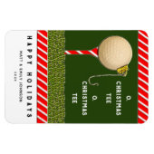 Funny Golf Kerstmis Magneet (Horizontaal)