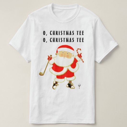 Funny Golf Kerstmis T-shirt (Design voorkant)