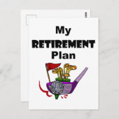 Funny Golf My Retirement Plan Design Briefkaart (Voorkant / Achterkant)
