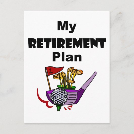 Funny Golf My Retirement Plan Design Briefkaart (Voorkant)
