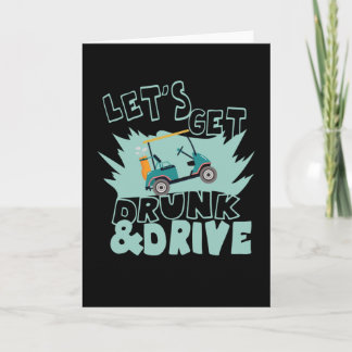 Funny Golf Outfit Drunk And Drive Golf Caddy Kaart