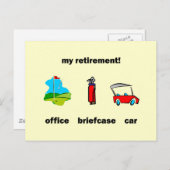 Funny golf pensionering briefkaart (Voorkant / Achterkant)